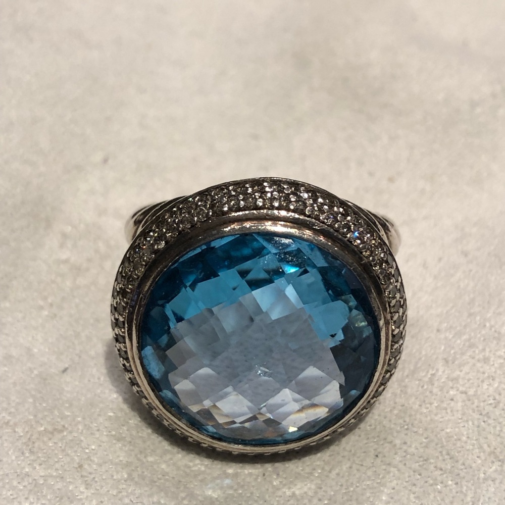 David Yurman Blue Topaz Ring
